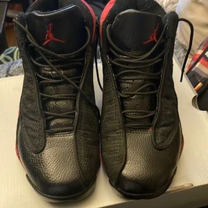 Jordan 13 black  red